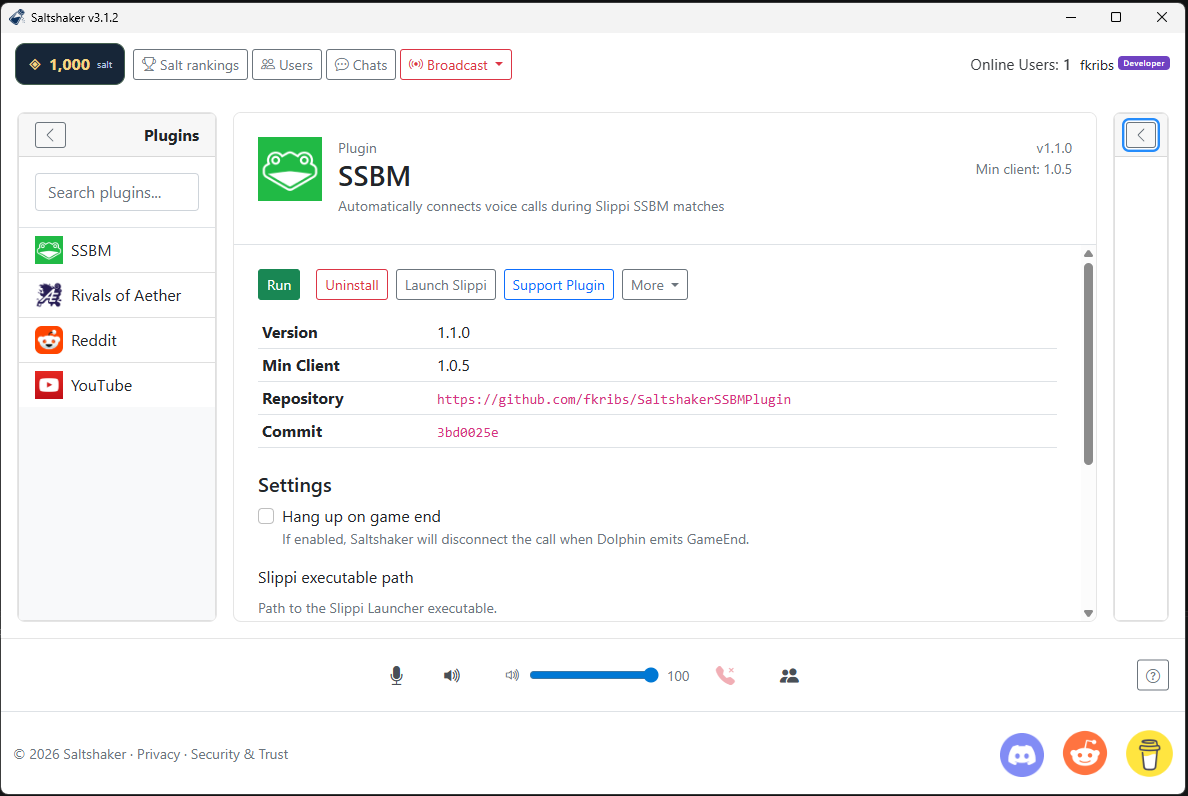 Saltshaker application screenshot 1
